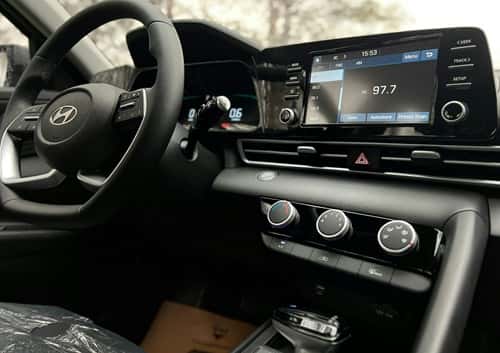 Modern Hyundai Dashboard with Infotainment System