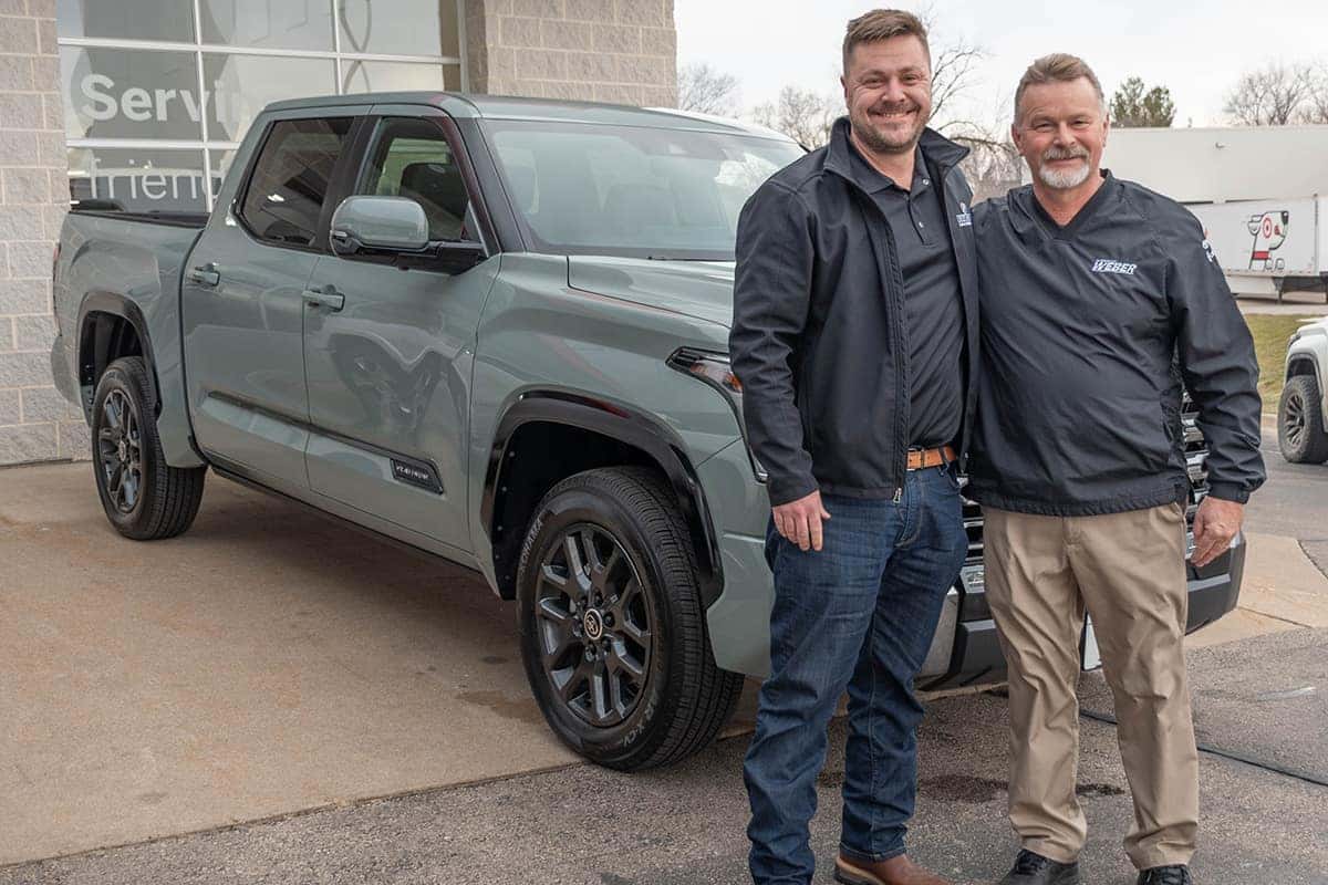sales consultant otis oyen delivering a new toyota tundra