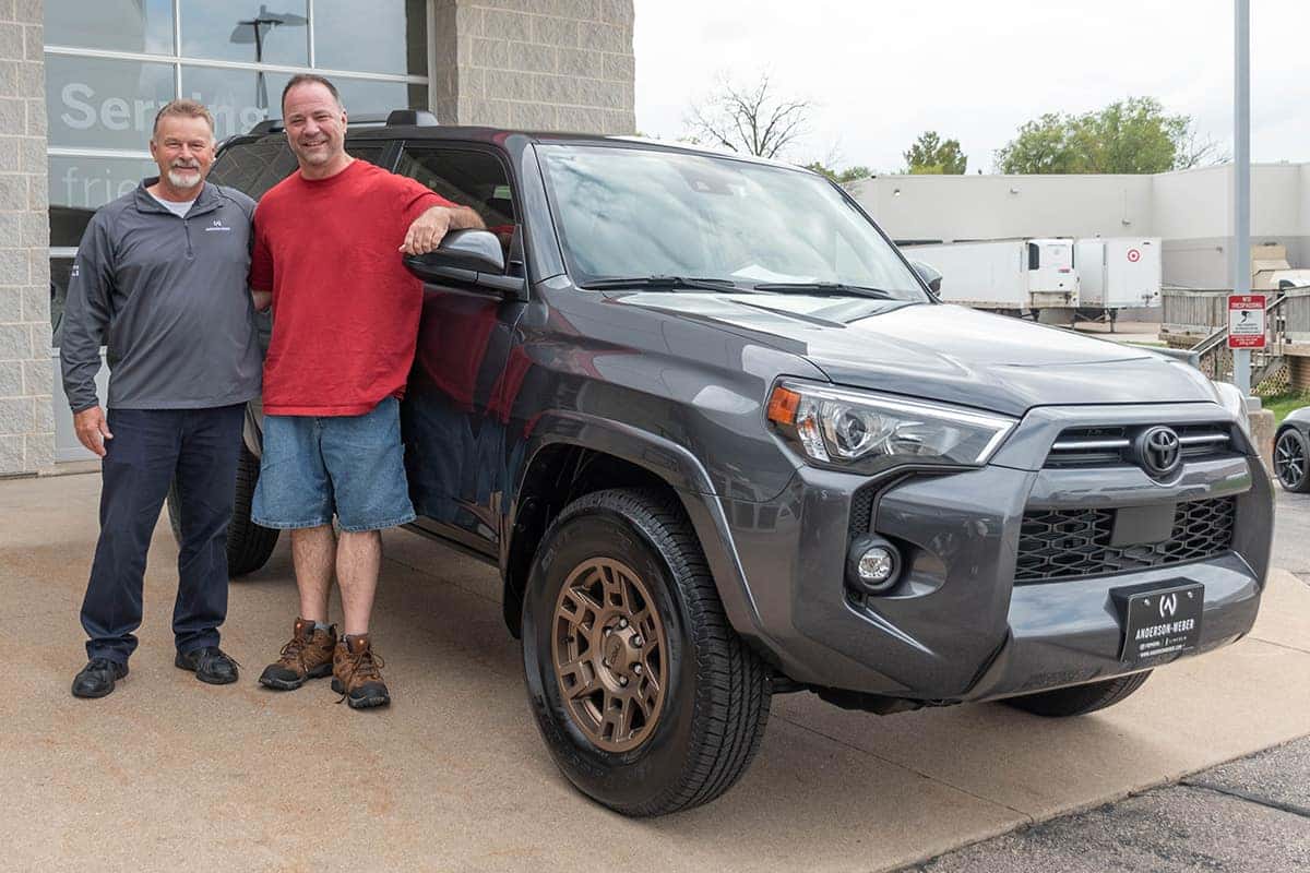 sales consultant otis oyen delivering a new toyota 4runner