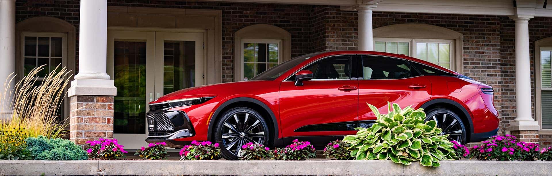a photo of a new toyota crown from anderson weber toyota at a country club in dubuque iowa