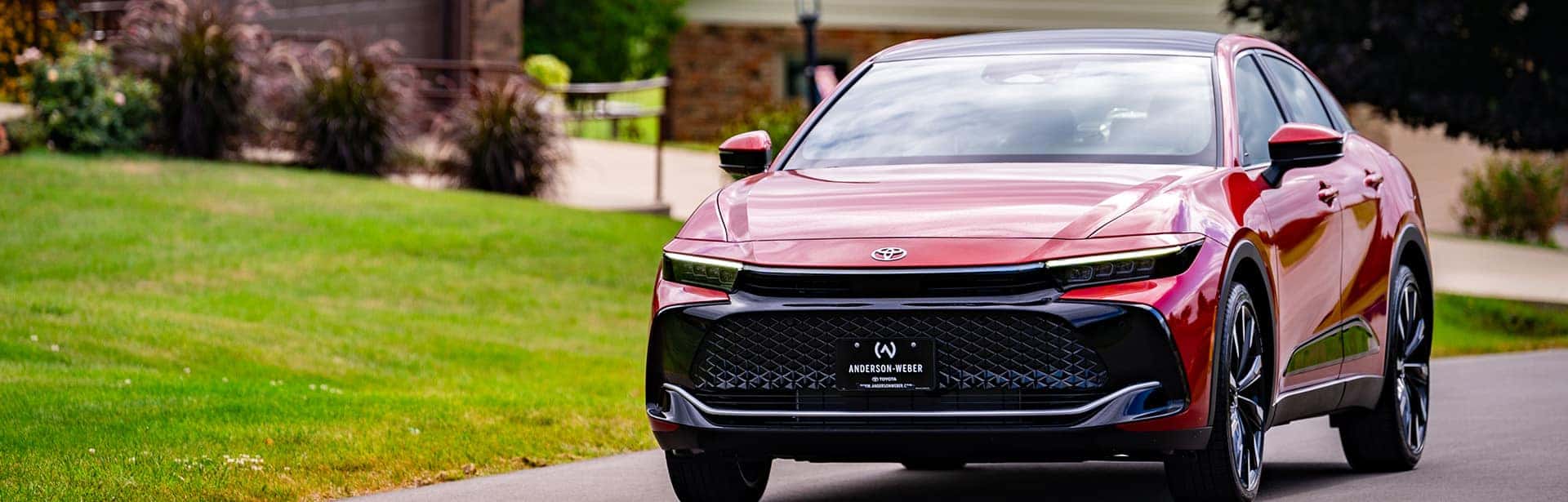 a photo of a new toyota crown from anderson weber toyota at eagle point park in dubuque iowa