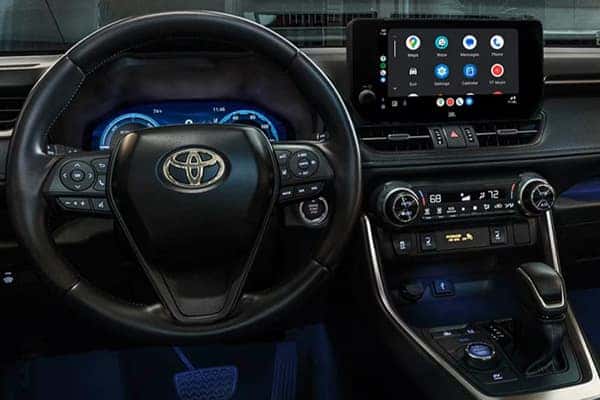 the dashboard of a 2025 toyota rav4 hybrid