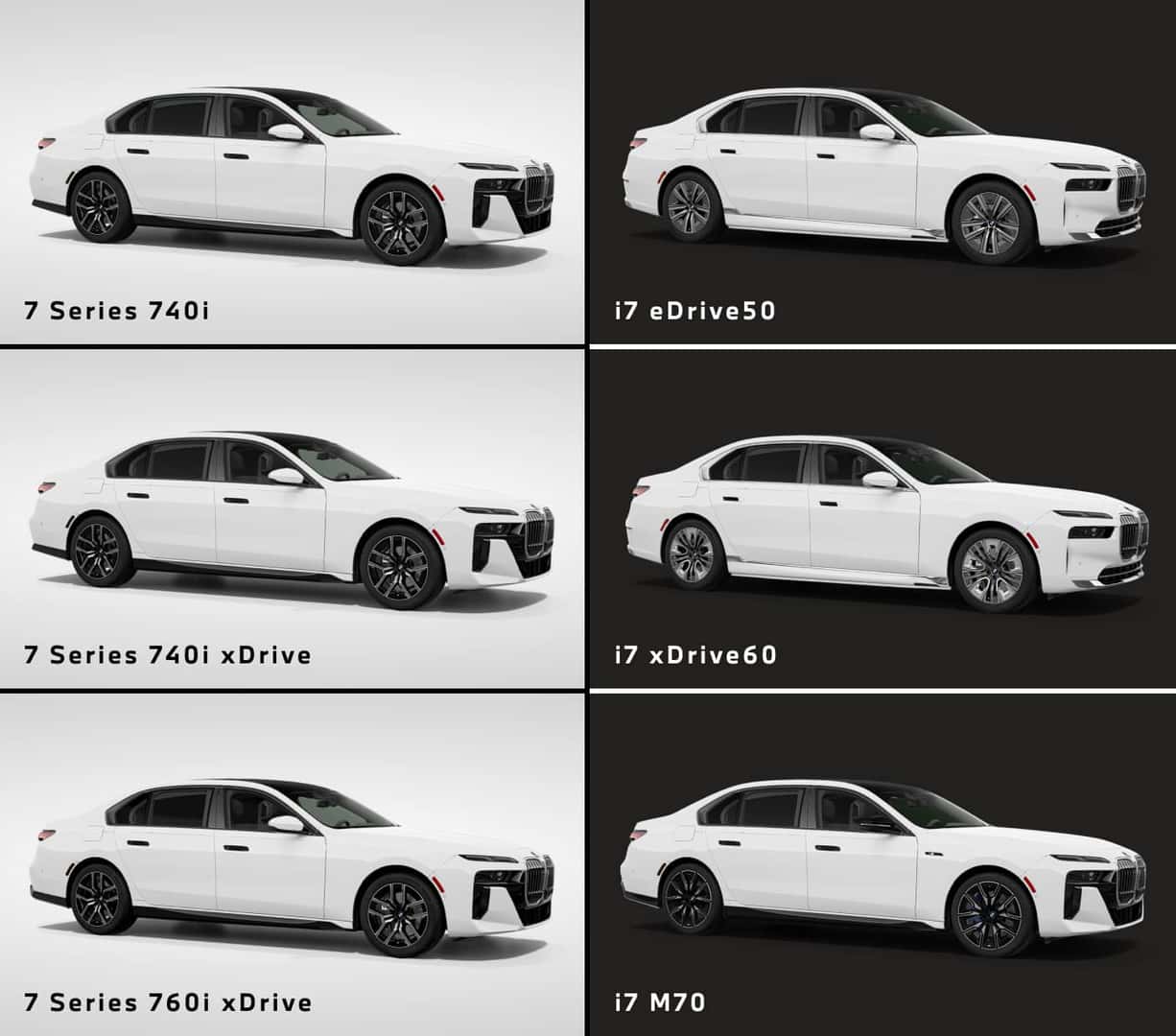 BMW 7 SERIES TRIM LEVELS & COLOR OPTIONS