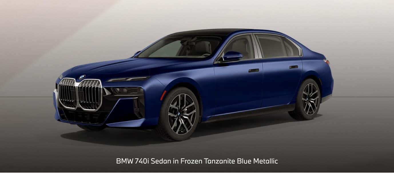 BMW 740i Sedan in Frozen Tanzanite Blue Metallic