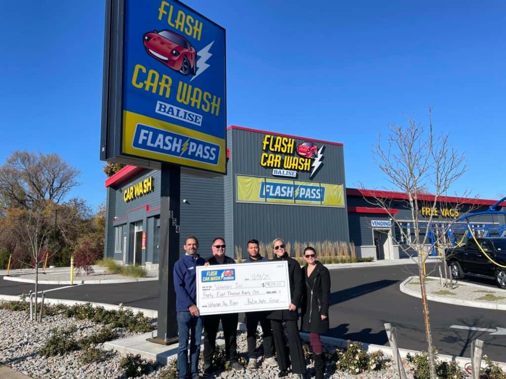 Flash Car Wash Raises Over $48,000 for Veterans Inc