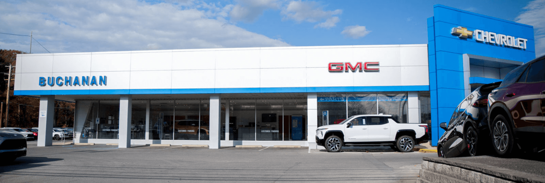 View of the Front of Dealership Building