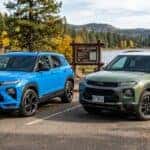 2026 chevy trailblazer RS trim parked beside the ACTIV trim