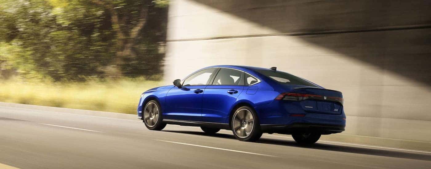 Blue 2024 Honda Accord driving through a tunnel