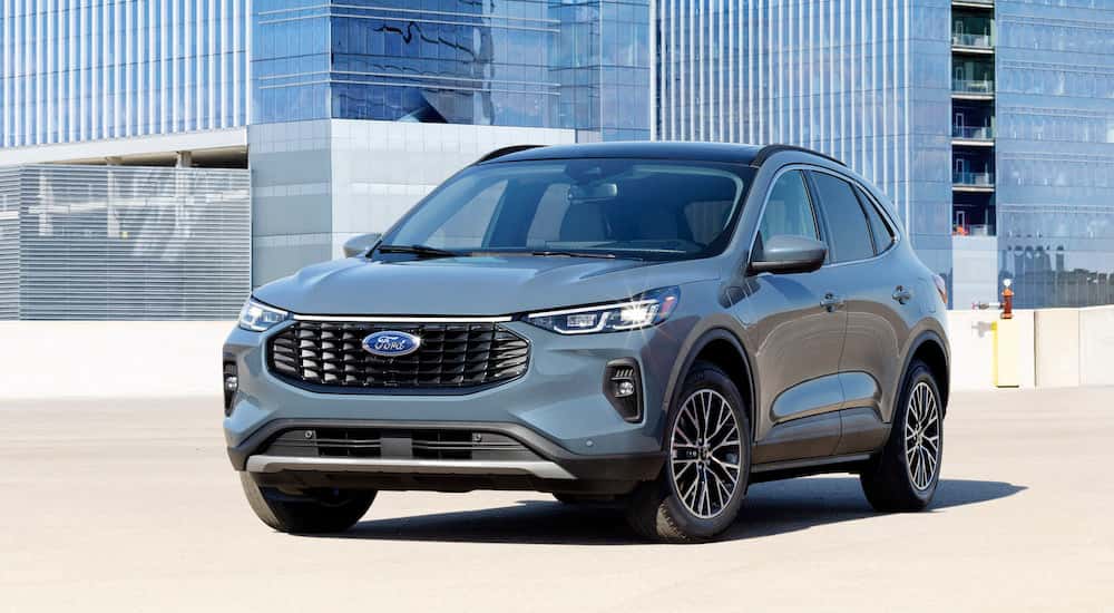 A grey 2023 Ford Escape from the front.