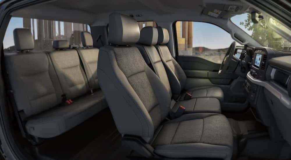 Gray interior in a 2023 Ford F-150 for sale.