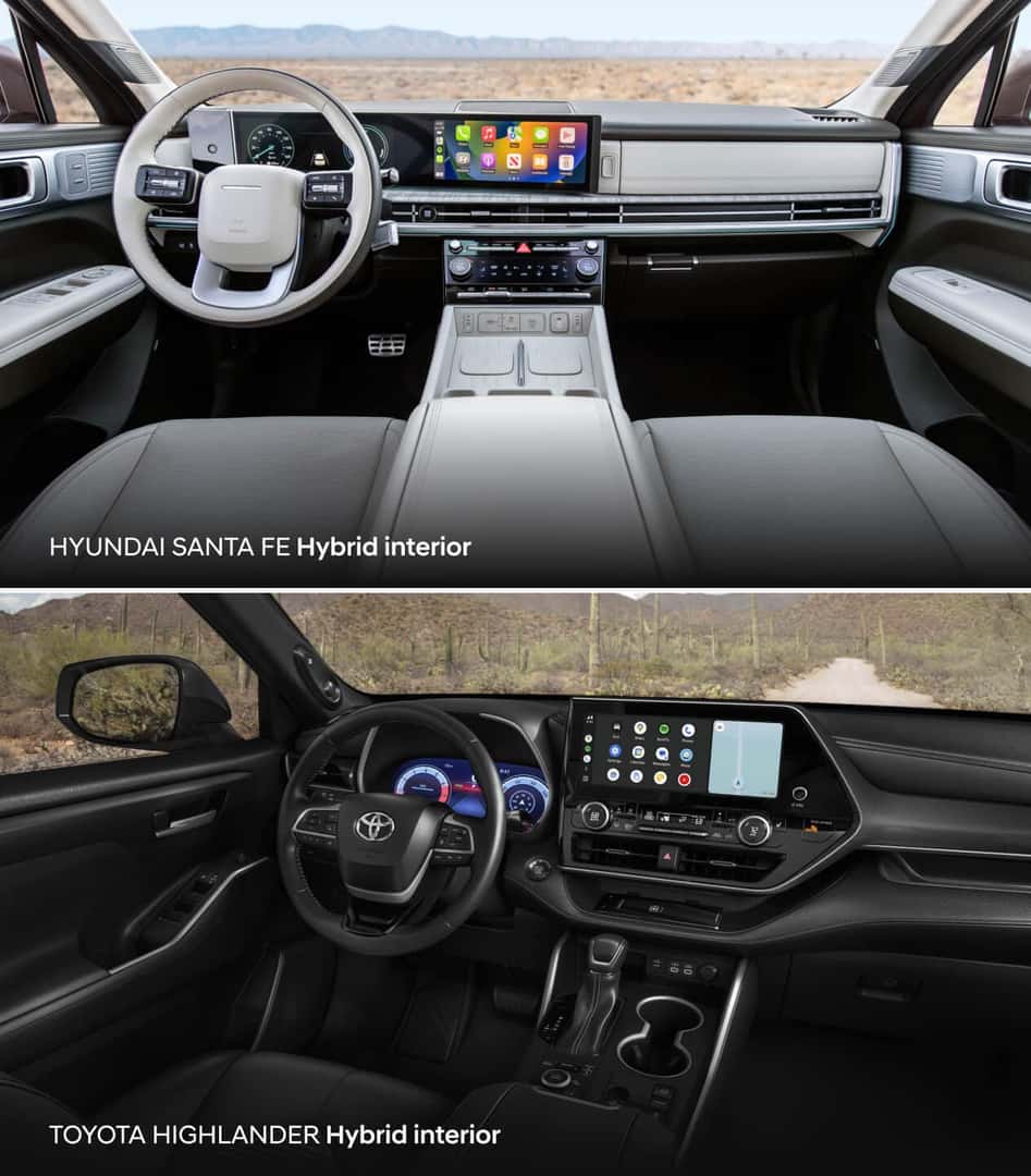 Toyota Highlander Hybrid vs. Santa Fe Hybrid Safety Features