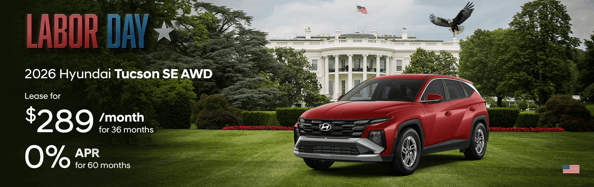 2026 Tucson SE AWD Lease for $289 a month/36 months