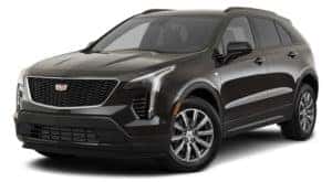 A black 2021 Cadillac XT4 is angled left.