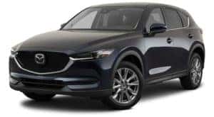 A black 2021 Mazda CX-5 is angled left.