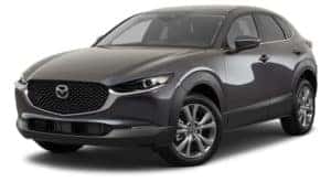 A black 2021 Mazda CX-30 is angled left.