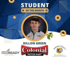 Student of the Month Dillon Green