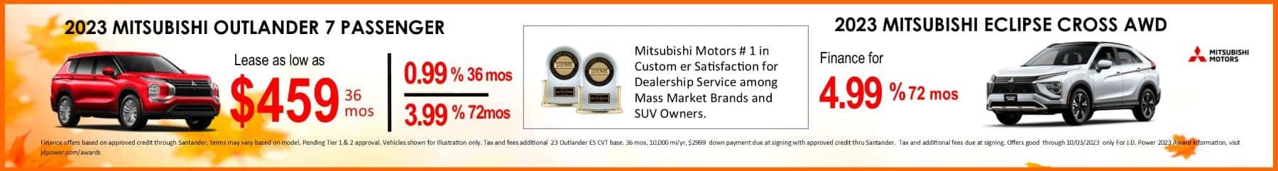 Mitsubishi Outlander lease offer