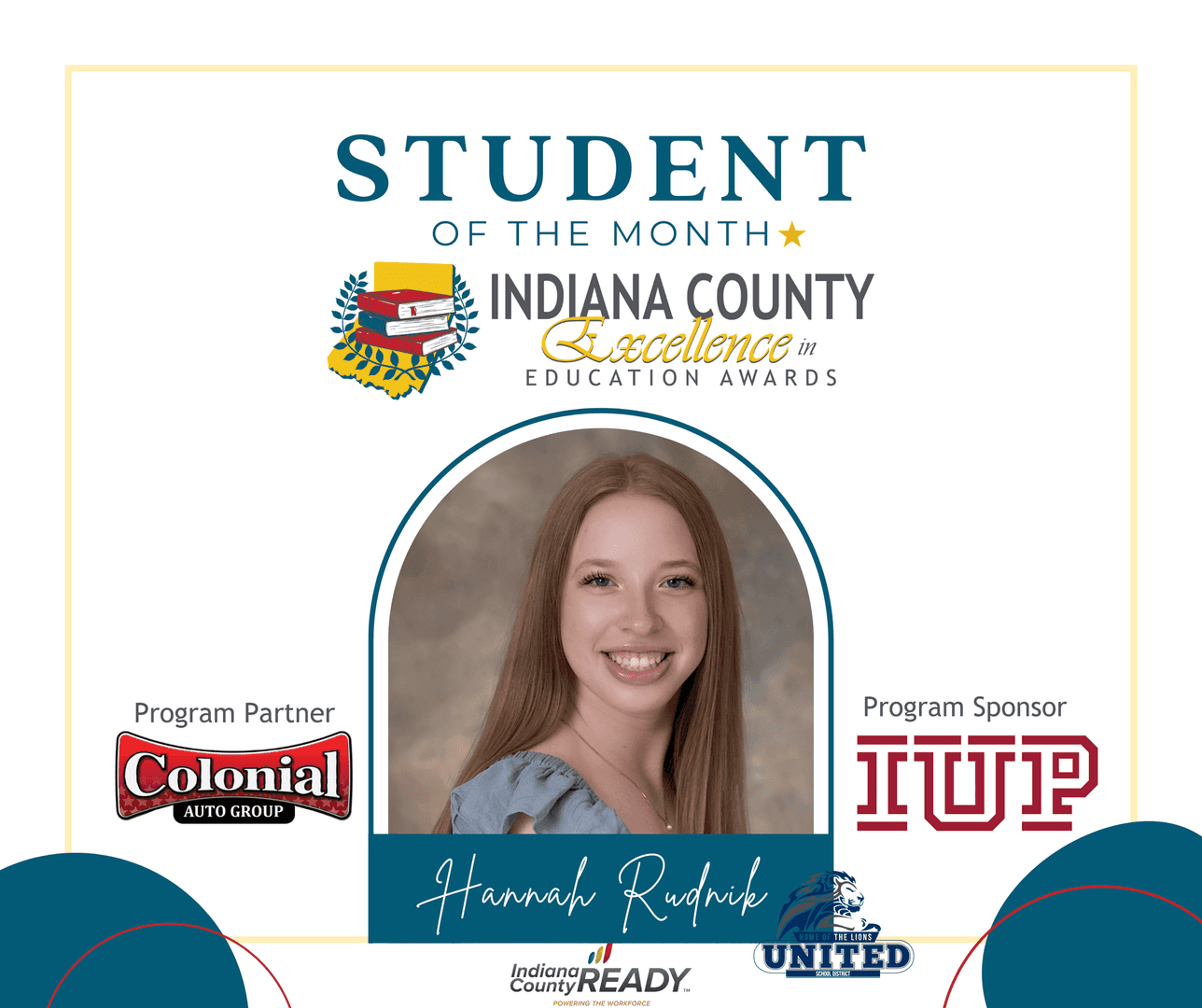 Student of the Month Hannah-Rudnick
