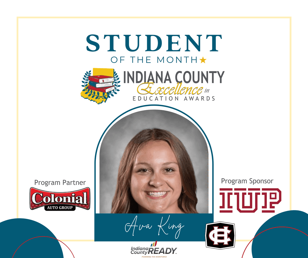 Student of the Month Ava king