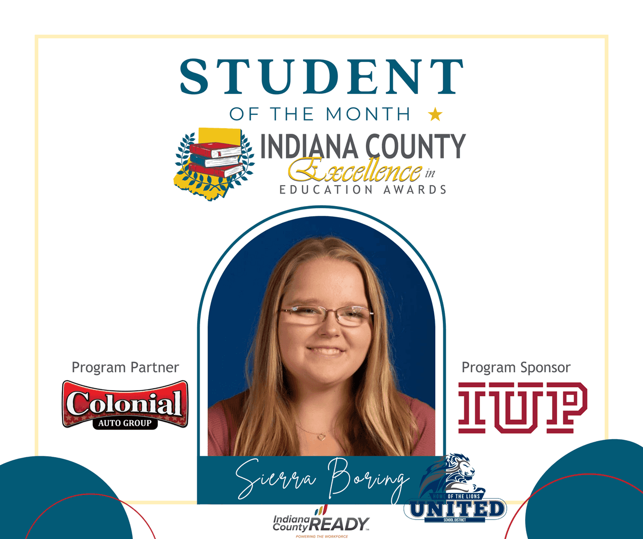 Student of the Month serria boring