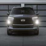 2025 INFINITI QX80 front view with headlights