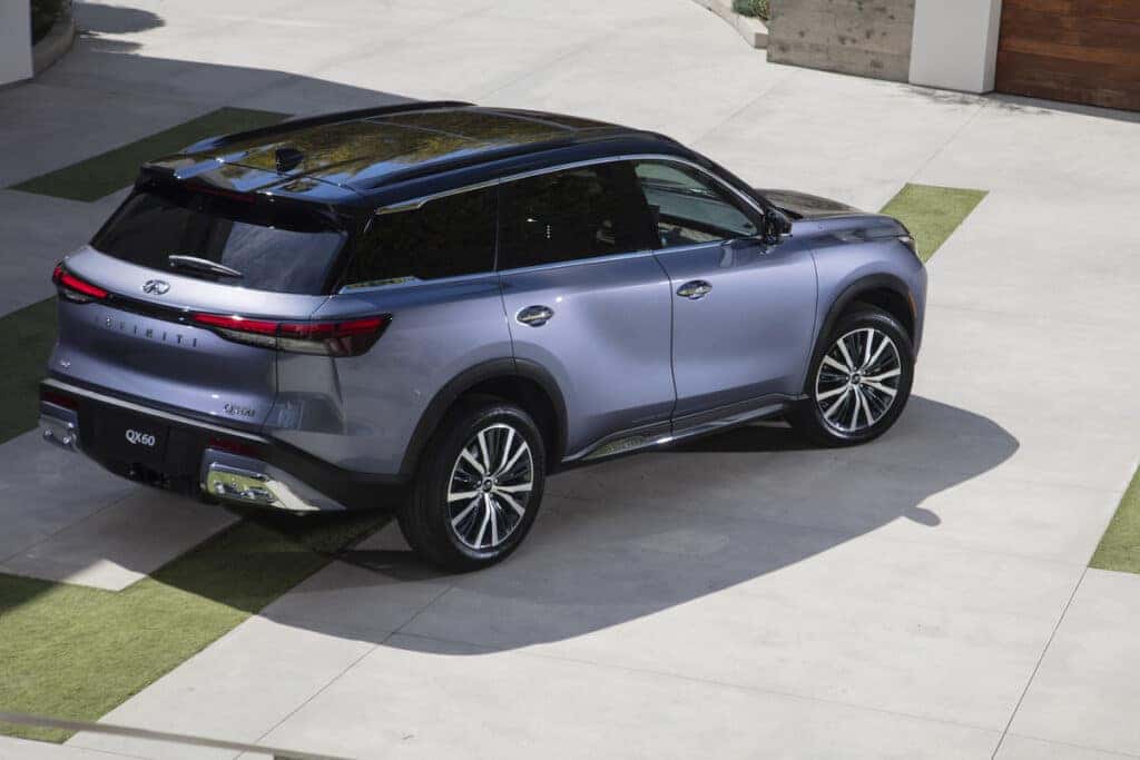 2025 INFINITI QX60 rear and passenger side view