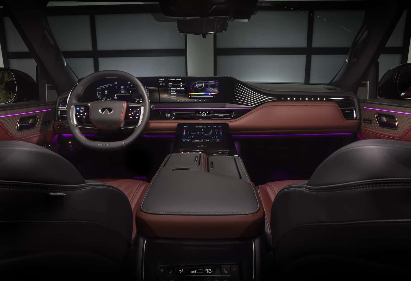 2025 Infinit QX80 Front Dash Infotainment