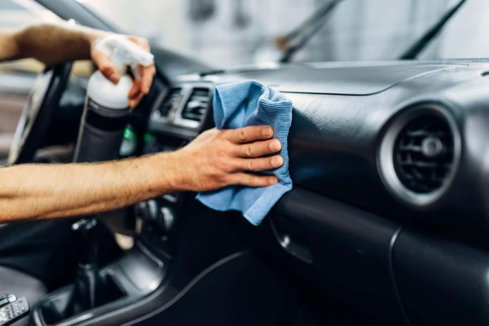 Microfiber Wipes Used For The Interior Detail Cleaning