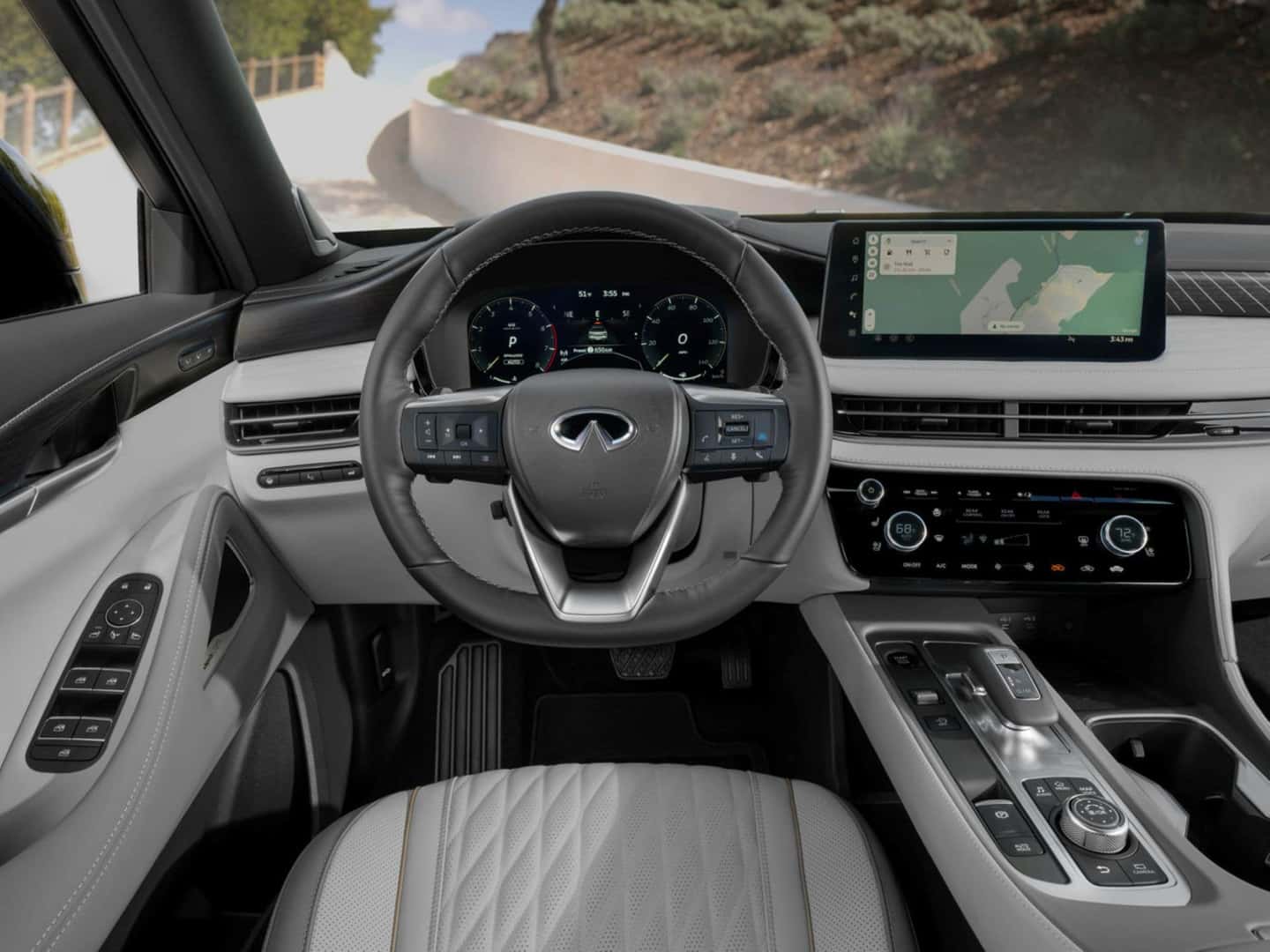 The Technologically Superior And Comfortable Front Interior Of The 2026 INFINITI QX60
