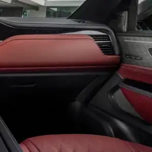 2026 INFINITI QX80 Burgundy interior dashboard