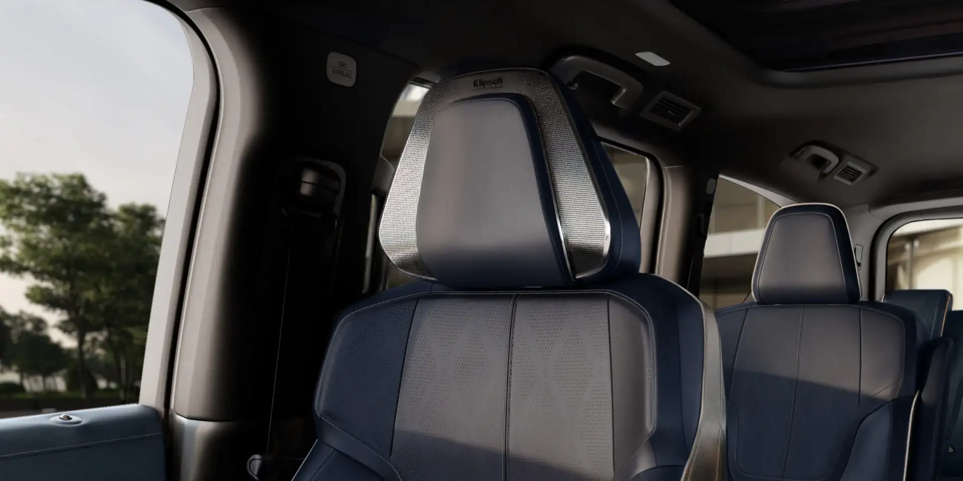2026 INFINITI QX80 Klipsch audio on headrest