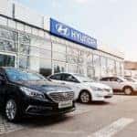 Different cars in a car delearship