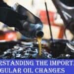 Engine oil being poured into the engine