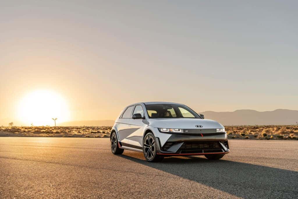 ioniq 5 n and the sunset