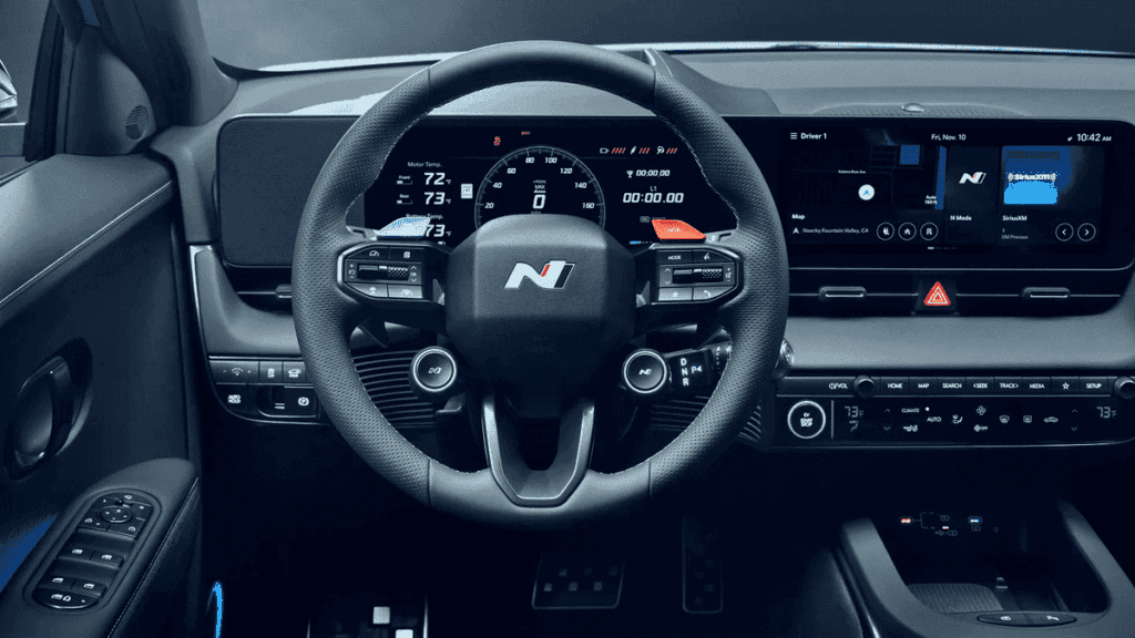 the impressive dashboard of the 2025 Hyundai IONQI 5 N