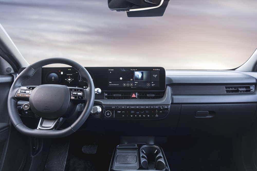 The interior cabin of the rugged 2025 Hyundai IONIQ 5 XRT