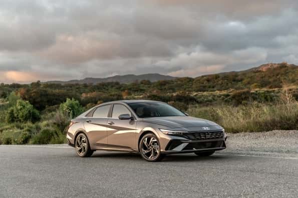2026 Elantra outside on road