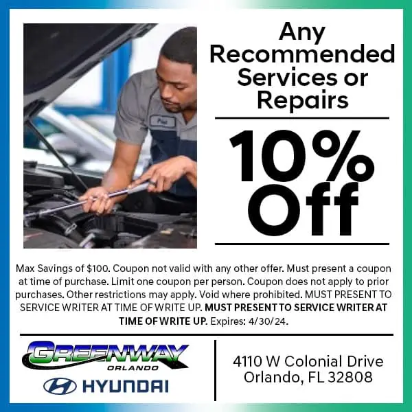 Hyundai coupons deals for oil change