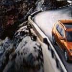 2020 Nissan Rogue on cliff