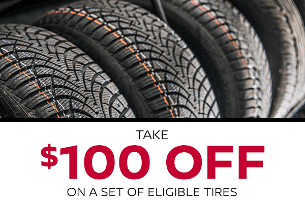 Take $100 off on a set of eligible tires