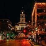 Fort Worth street at night