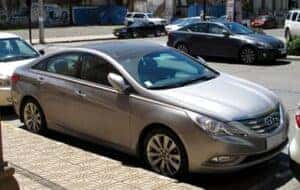 Hyundai Sonata in parking lot
