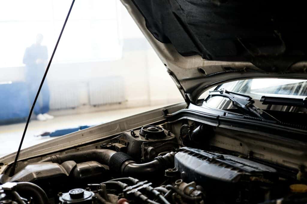 Car With Open Hood