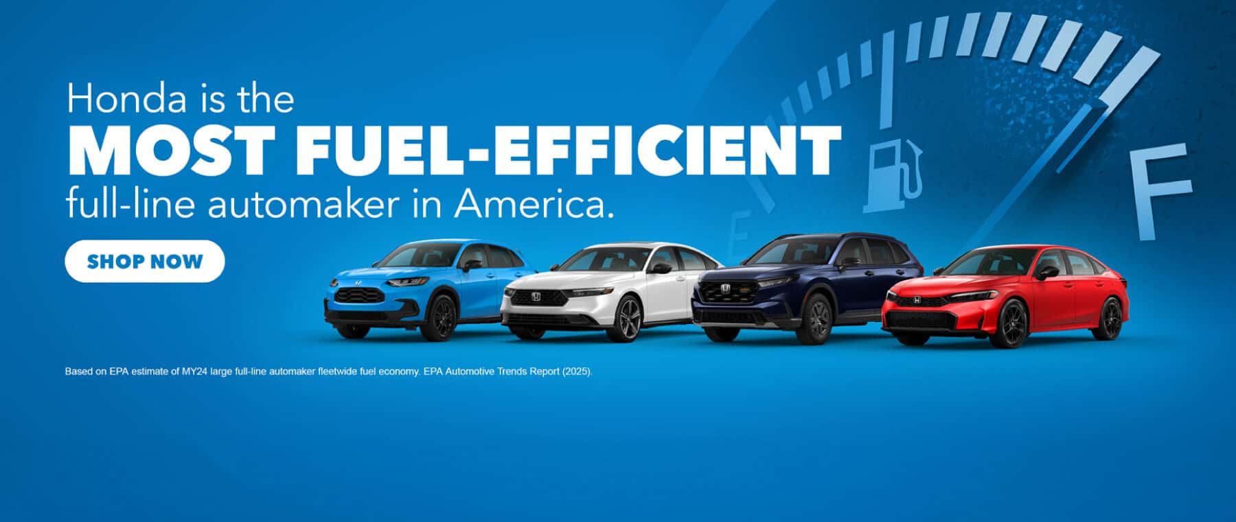 Honda is the most fuel-efficient