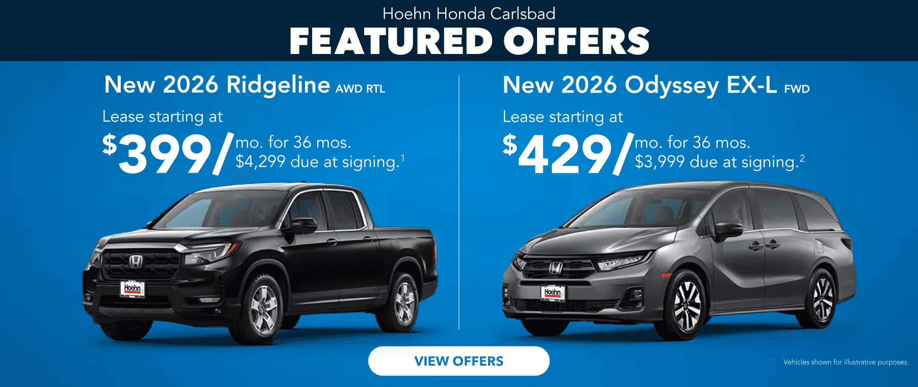 Odyssey and Ridgeline offers