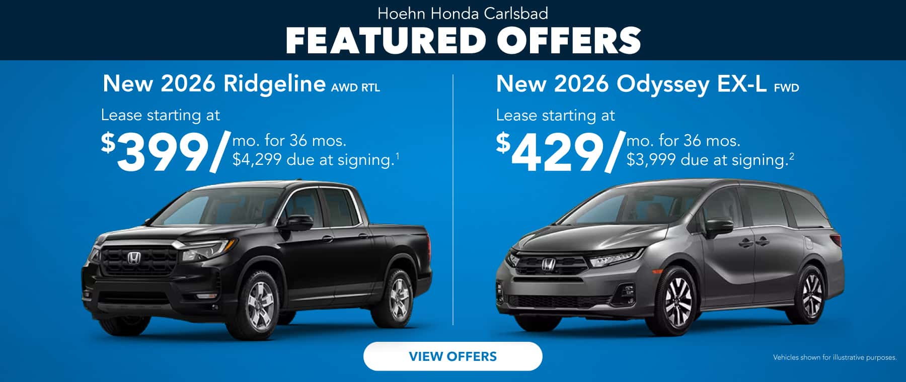 Odyssey and Ridgeline offers