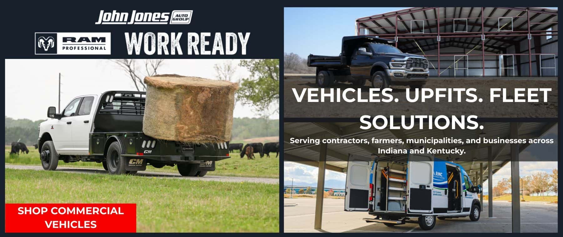 Ram Work Trucks outside in use