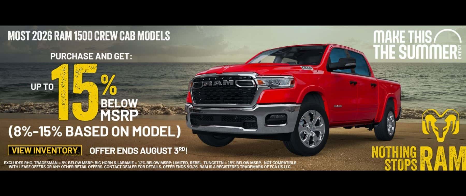 2026 Ram 1500 15% below MSRP