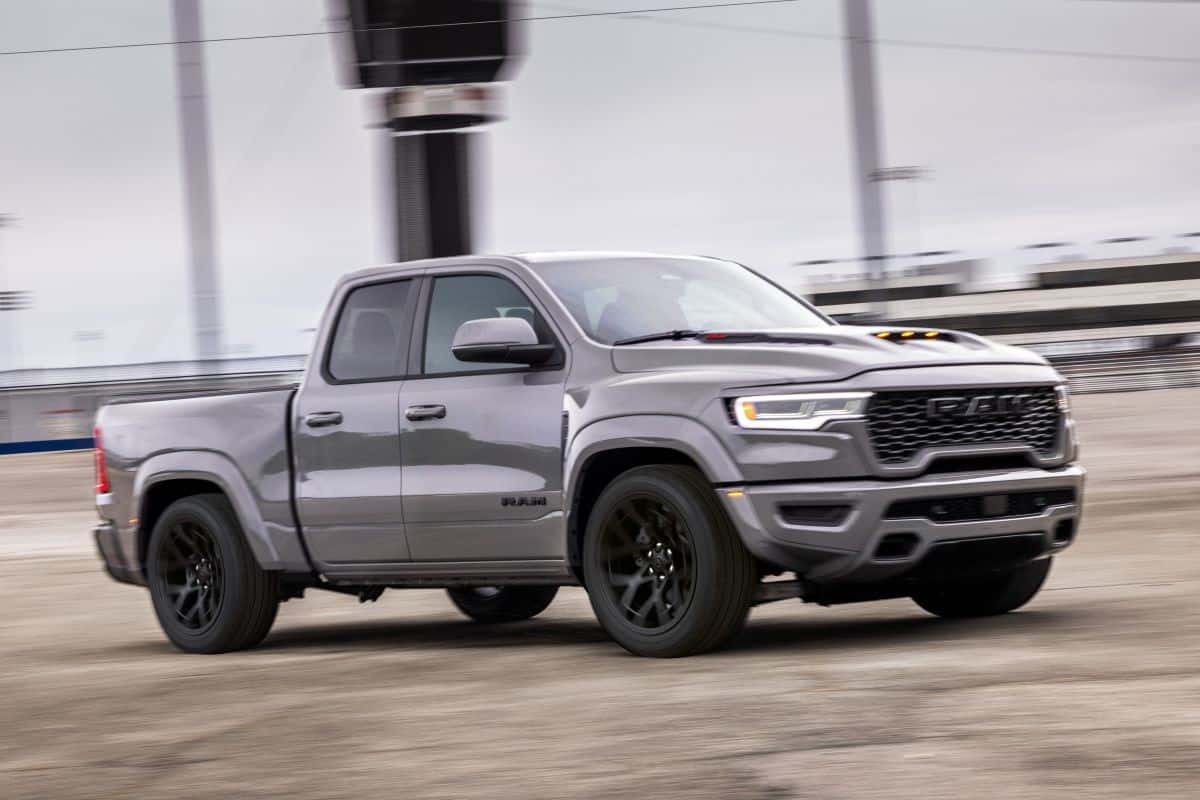 Grey Ram 1500 Rumble Bee Motion Shot