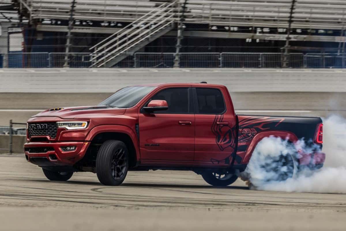 Red Ram 1500 Rumble Bee Track Burnout